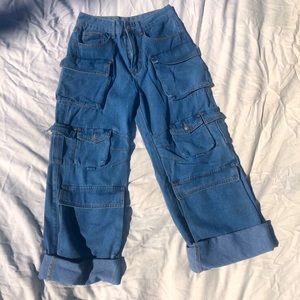 Blue Baggy Pants *cargot pants